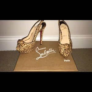 Christian Louboutin Jenny Printed Pony Heels